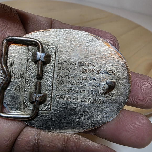 National Finals Rodeo Hesston 1984 NFR Youth Cowboy Buckle Ornate Vintage - Picture 6 of 9